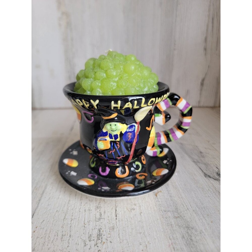 Halloween teacup‎ cauldron candle potion witch Home Decor vintage
